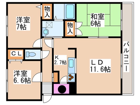 サンライト西岡Ⅱの物件間取画像